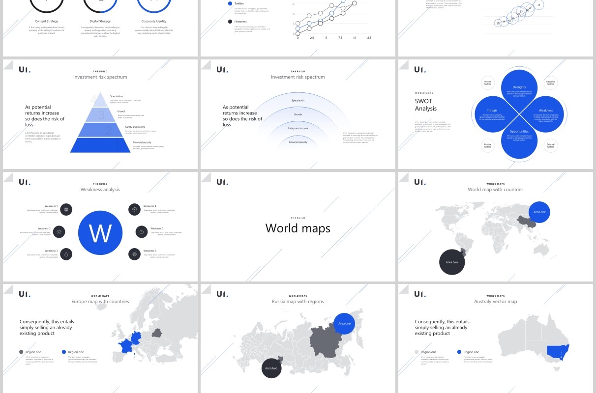 深浅双排版PPT图片模板BUILD PowerPoint Presentation Template (Light)