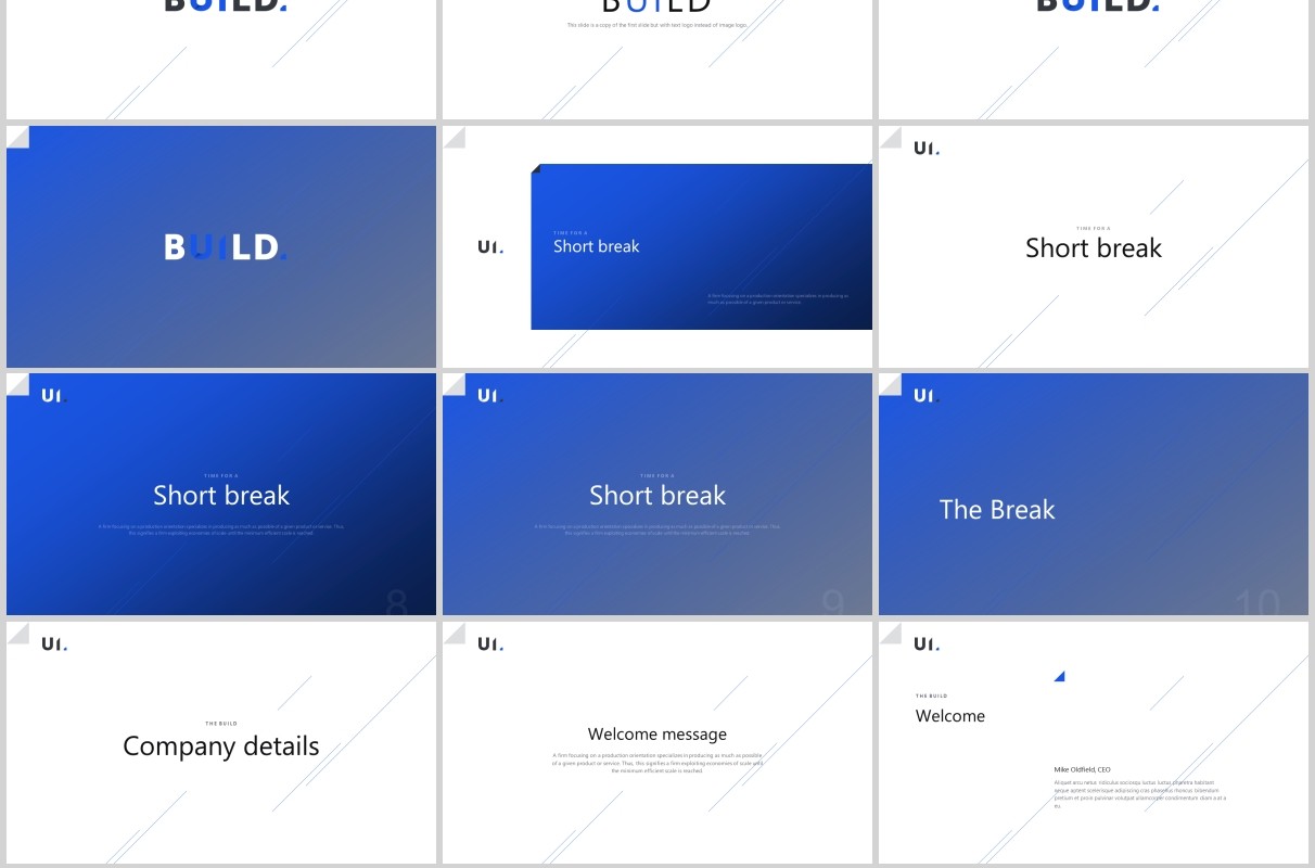 深浅双排版PPT图片模板BUILD PowerPoint Presentation Template (Light)