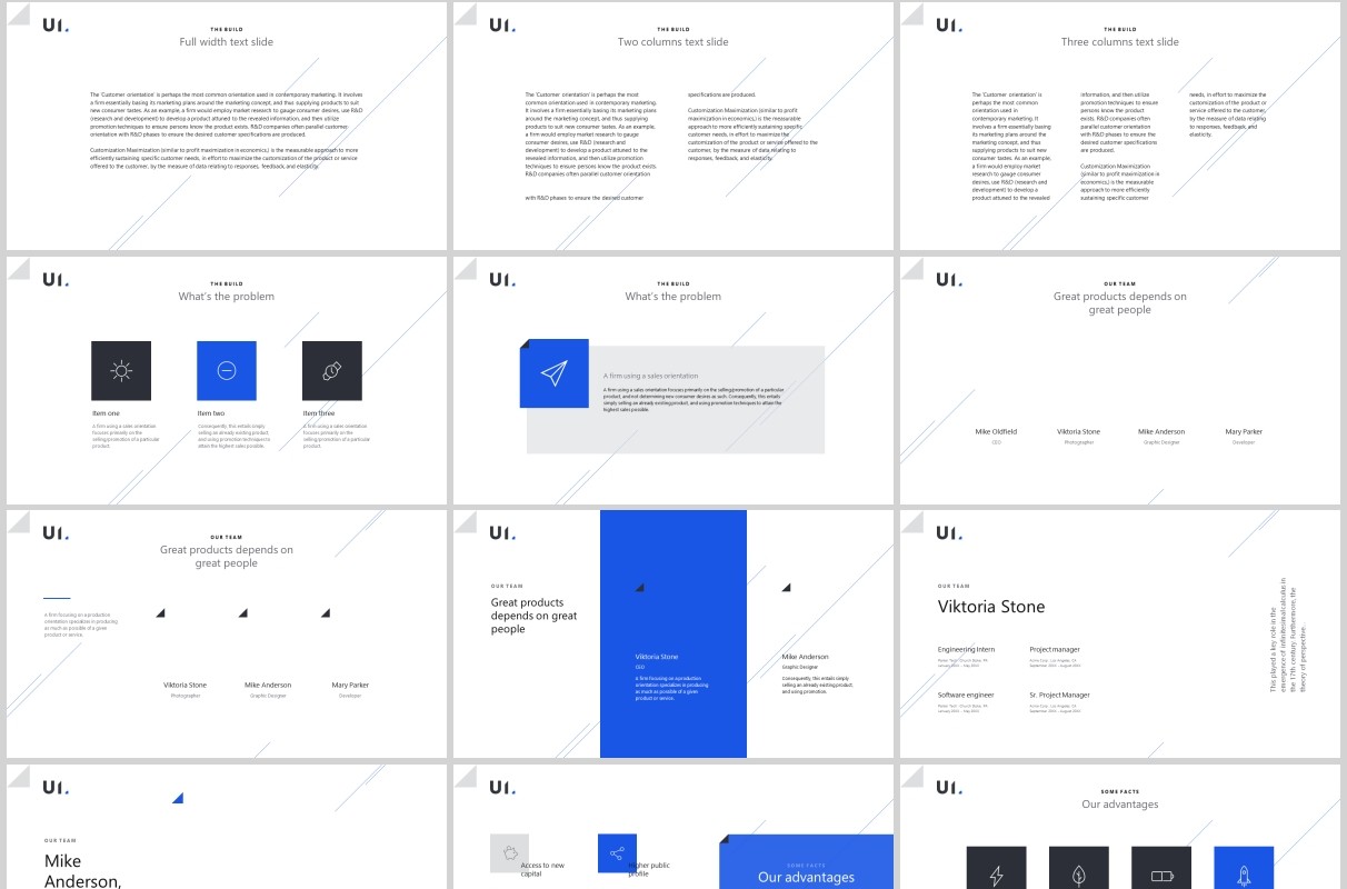 深浅双排版PPT图片模板BUILD PowerPoint Presentation Template (Light)
