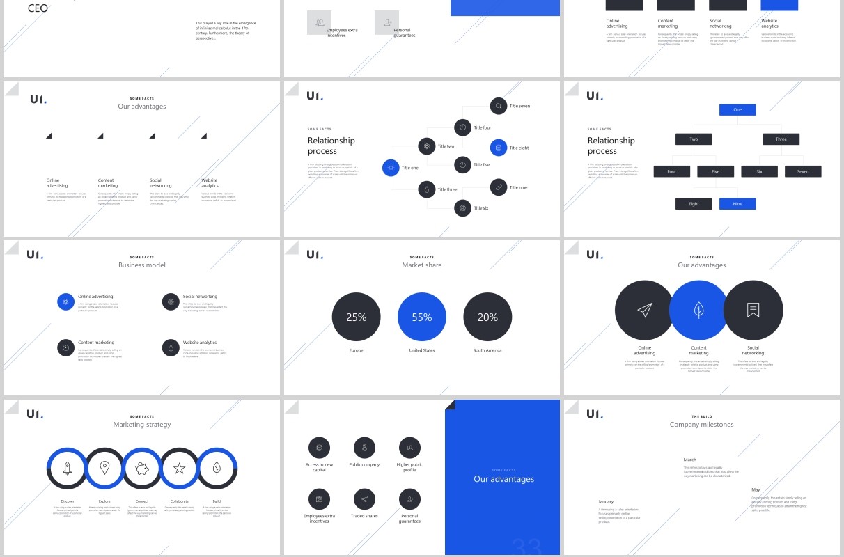 深浅双排版PPT图片模板BUILD PowerPoint Presentation Template (Light)