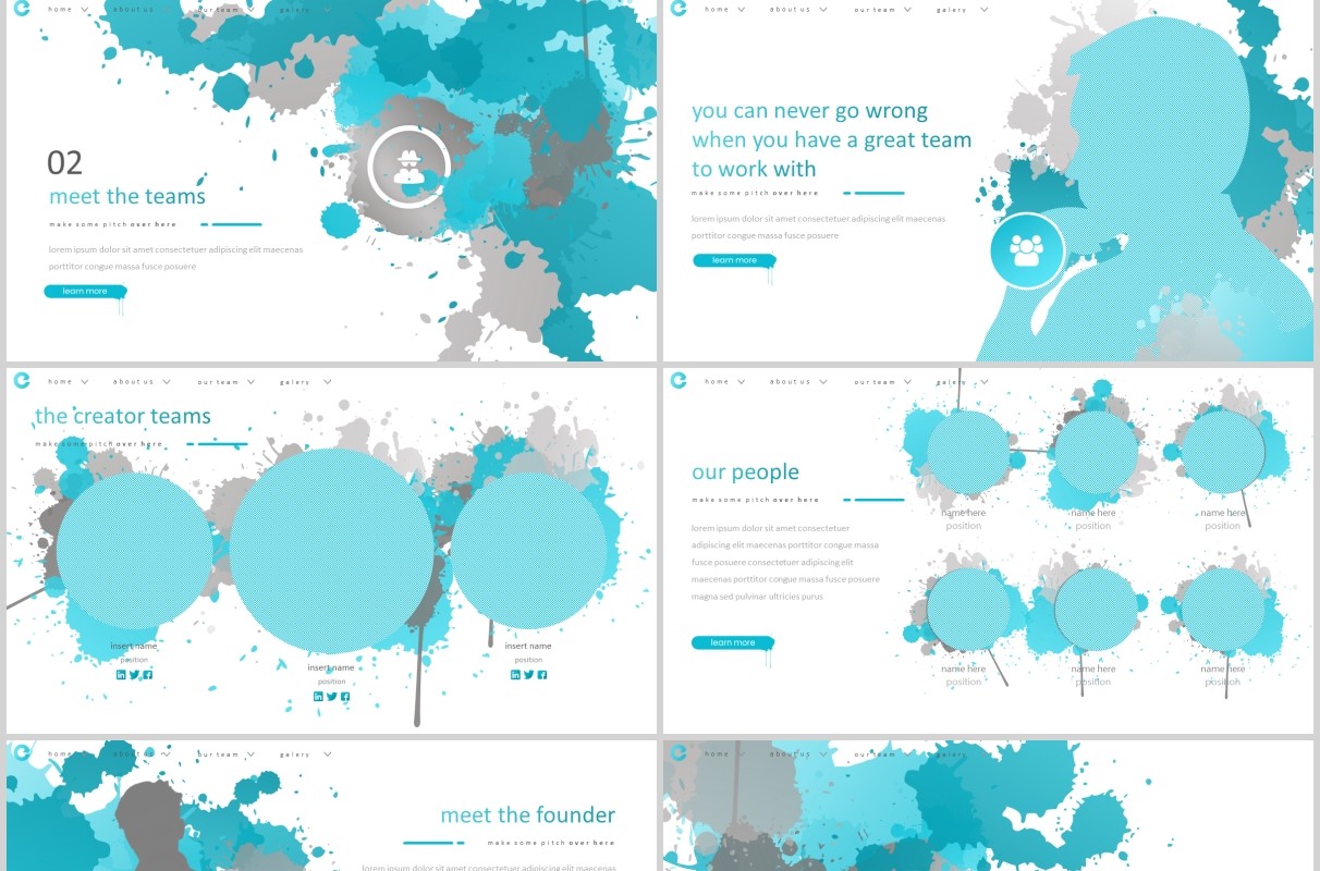 创意个性水墨个人简历竞聘求职工作汇报PPT模板Elogue - Powerpoint Template