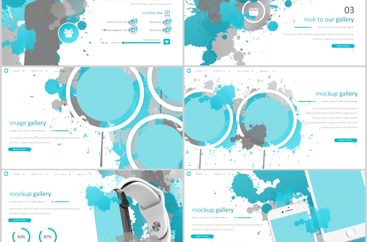 创意个性水墨个人简历竞聘求职工作汇报PPT模板Elogue - Powerpoint Template