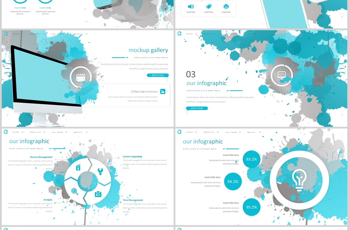 创意个性水墨个人简历竞聘求职工作汇报PPT模板Elogue - Powerpoint Template