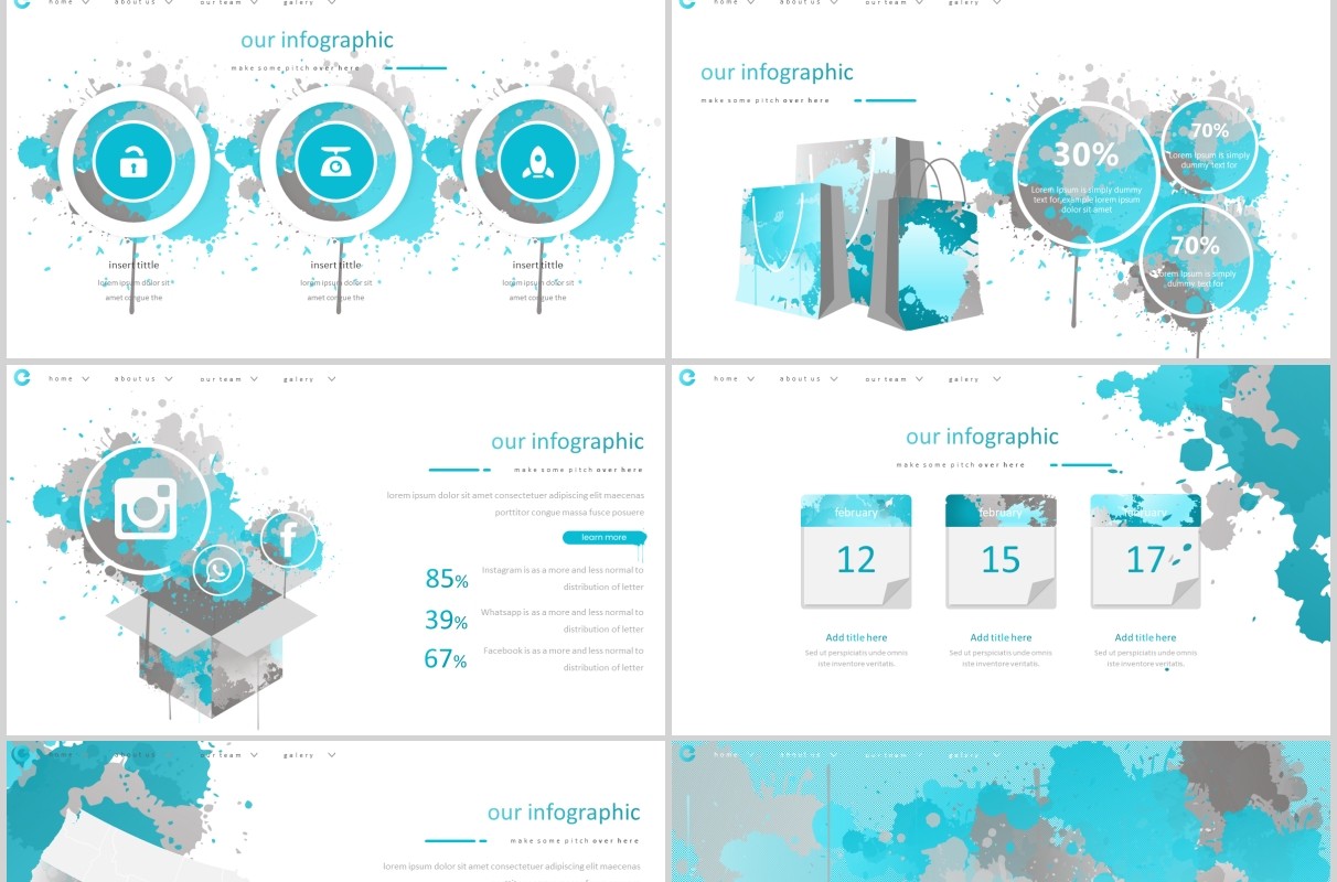 创意个性水墨个人简历竞聘求职工作汇报PPT模板Elogue - Powerpoint Template