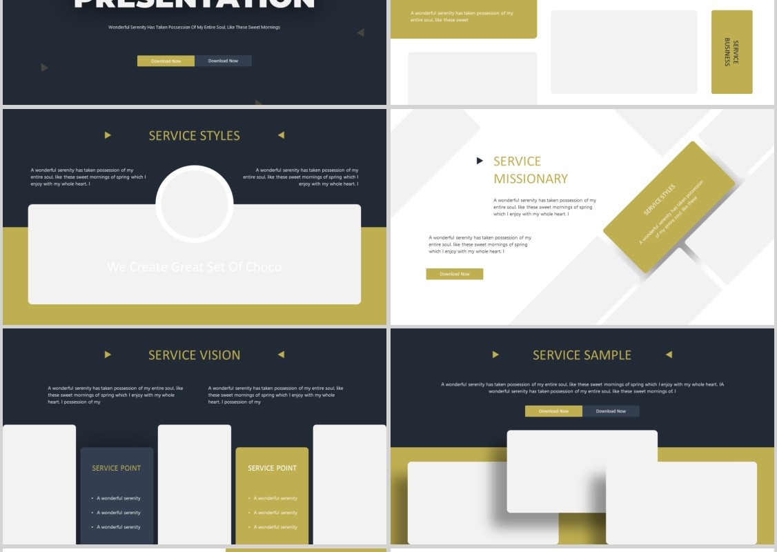 巧克力蛋糕美食餐饮PPT模板Chocobiz Powerpoint Template