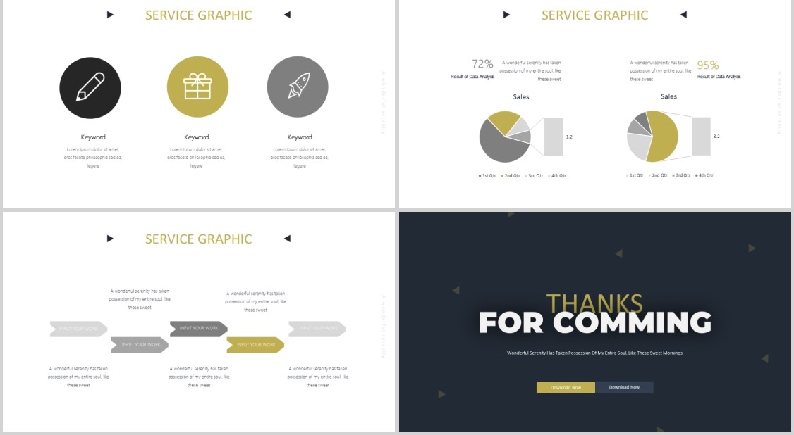 巧克力蛋糕美食餐饮PPT模板Chocobiz Powerpoint Template