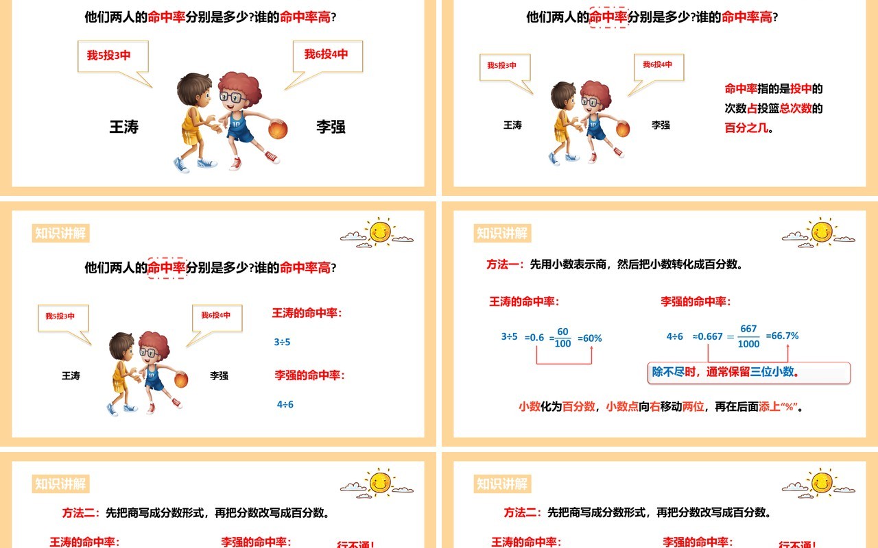部编版六年级数学上册解决问题课件PPT模板