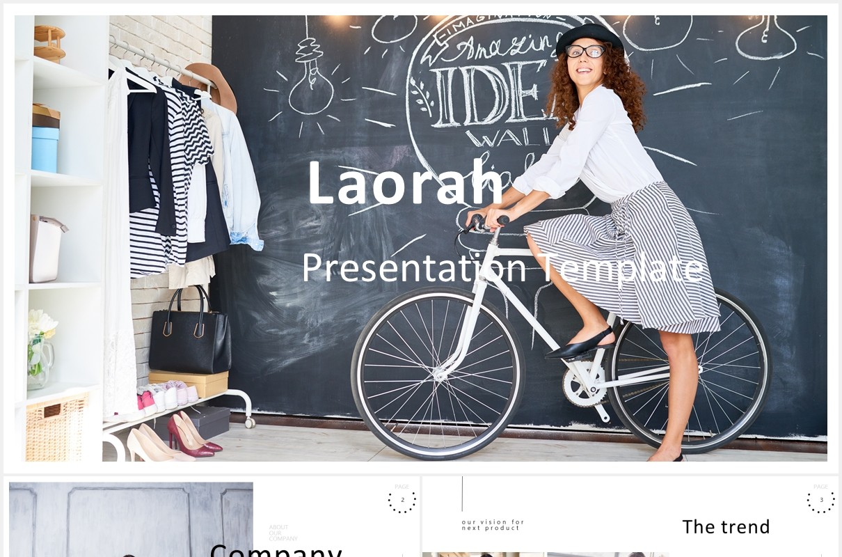简约时尚宣传介绍PPT模板Laorah - Powerpoint Template