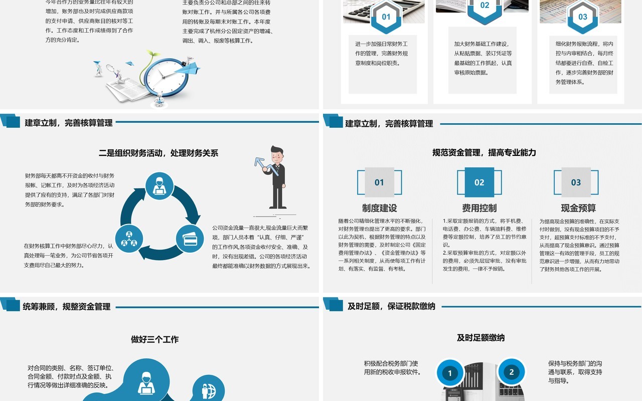 简约商务公司企业财务年终总结工作计划PPT模板