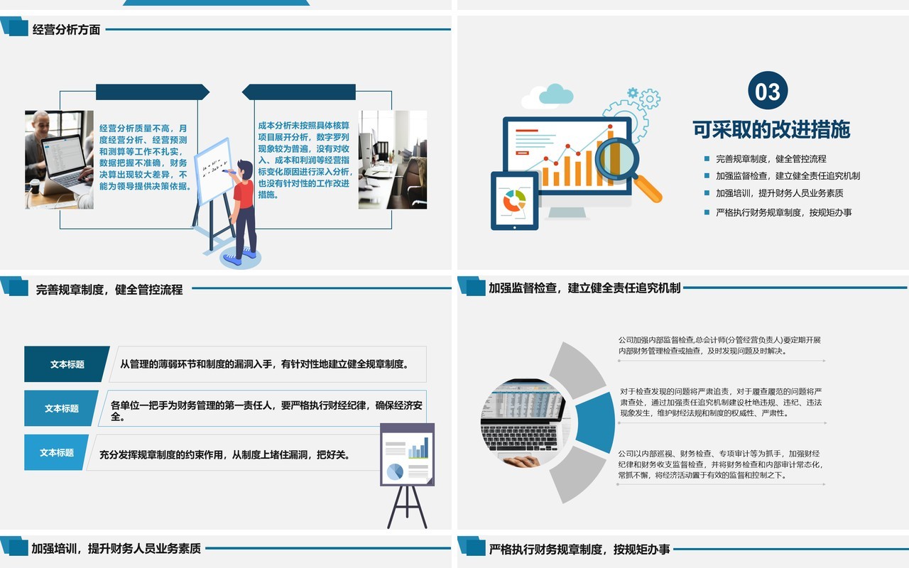 简约商务公司企业财务年终总结工作计划PPT模板