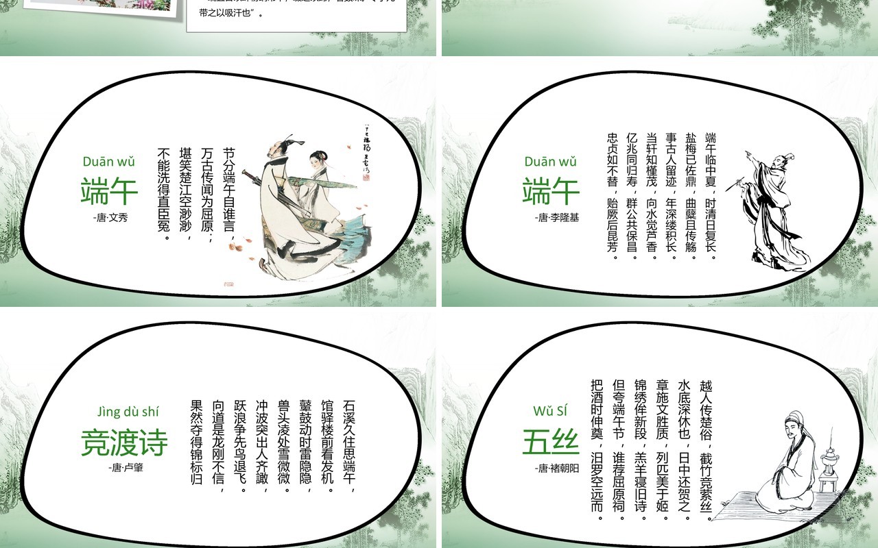浓情端午节主题介绍PPT模板