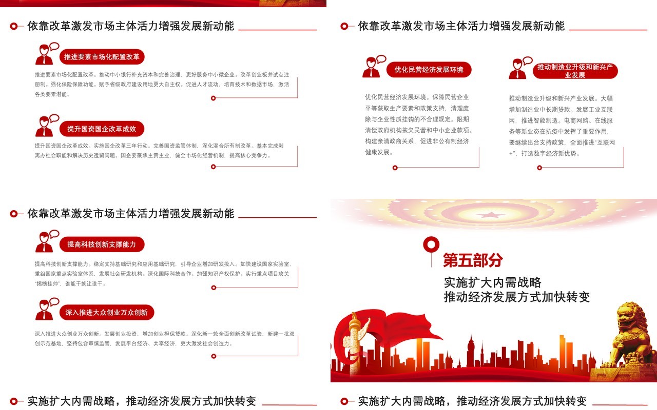 聚焦两会2020政府工作报告党建PPT模板