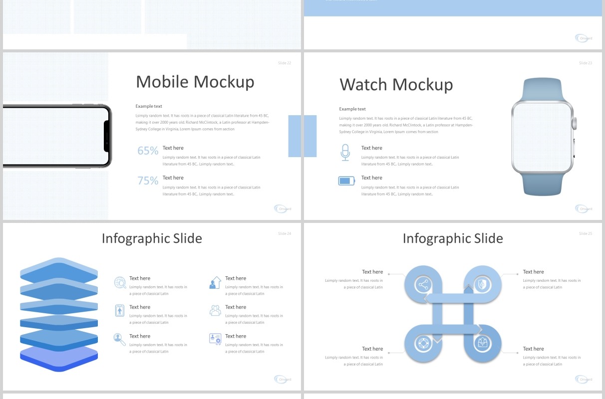蓝色简约公司简介PPT模板onward powerpoint template