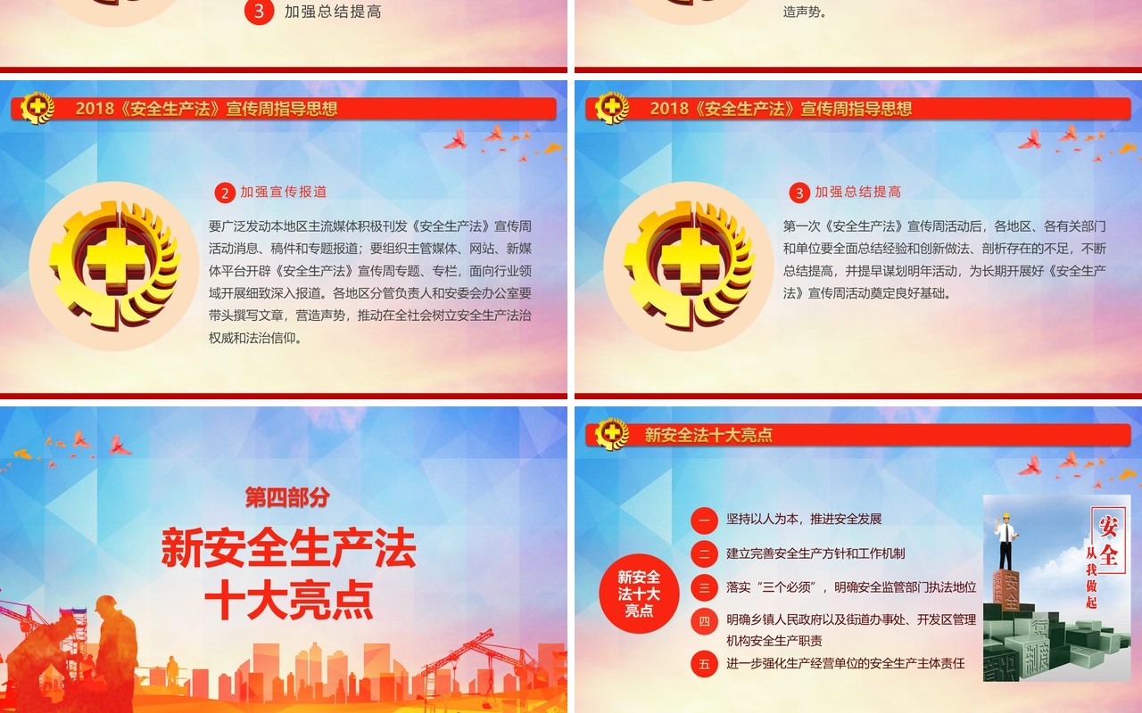 红色ppt安全生产ppt安全培训