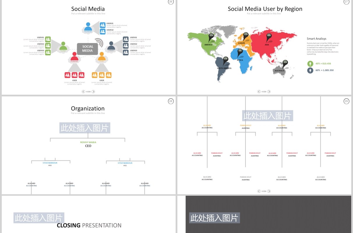 高端企业宣传产品项目介绍立体图表PPT可插图排版设计模板HEEH Powerpoint