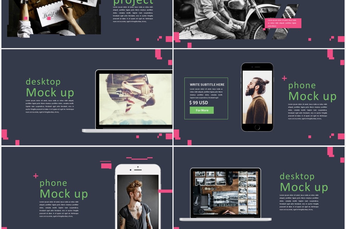 作品图片展示PPT模板Fantastical - Powerpoint Template
