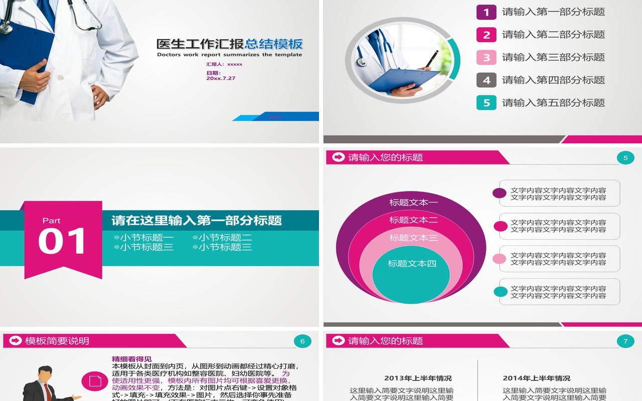 简约药品分析PPT模板