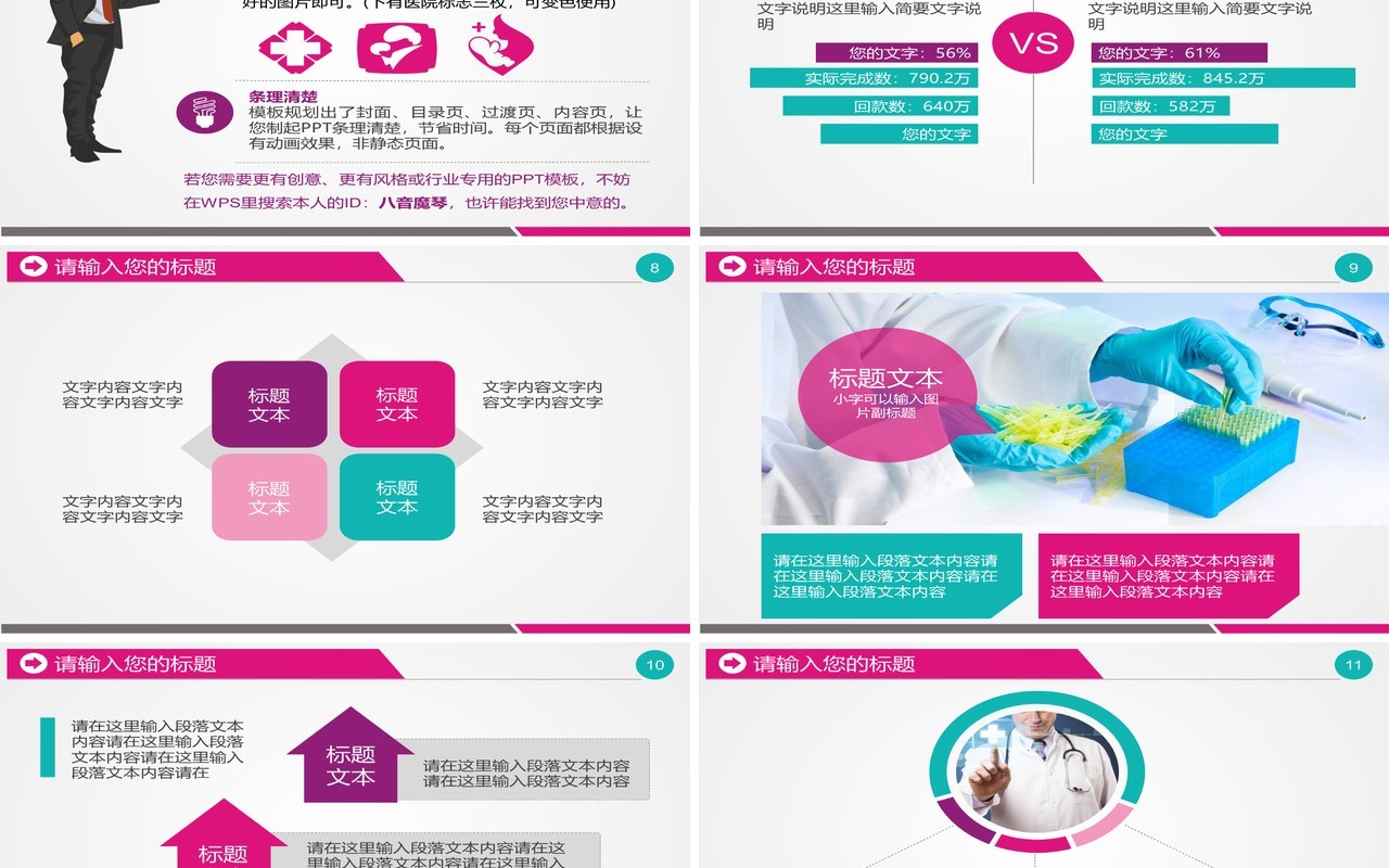 简约药品分析PPT模板