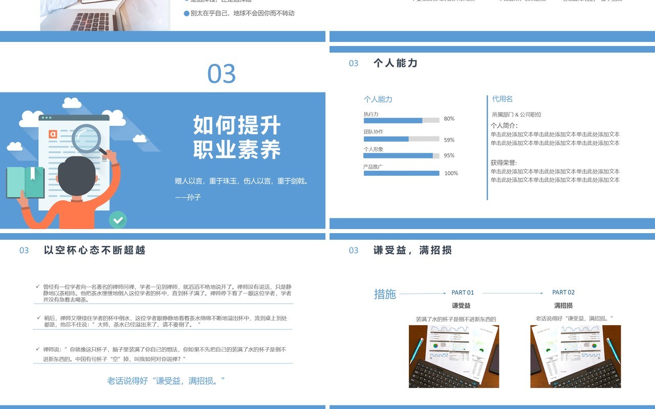 扁平化企业培训之个人职业化素养提升PPT模板