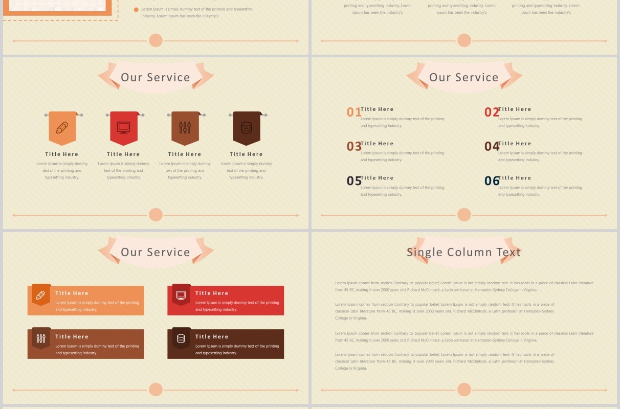 复古创意图形可视化图表PPT模板版式设计VINTAGE Powerpoint Template
