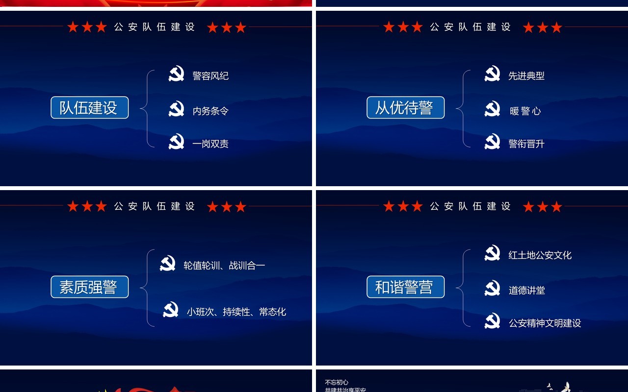 2021年度公安工作总结通用PPT模板