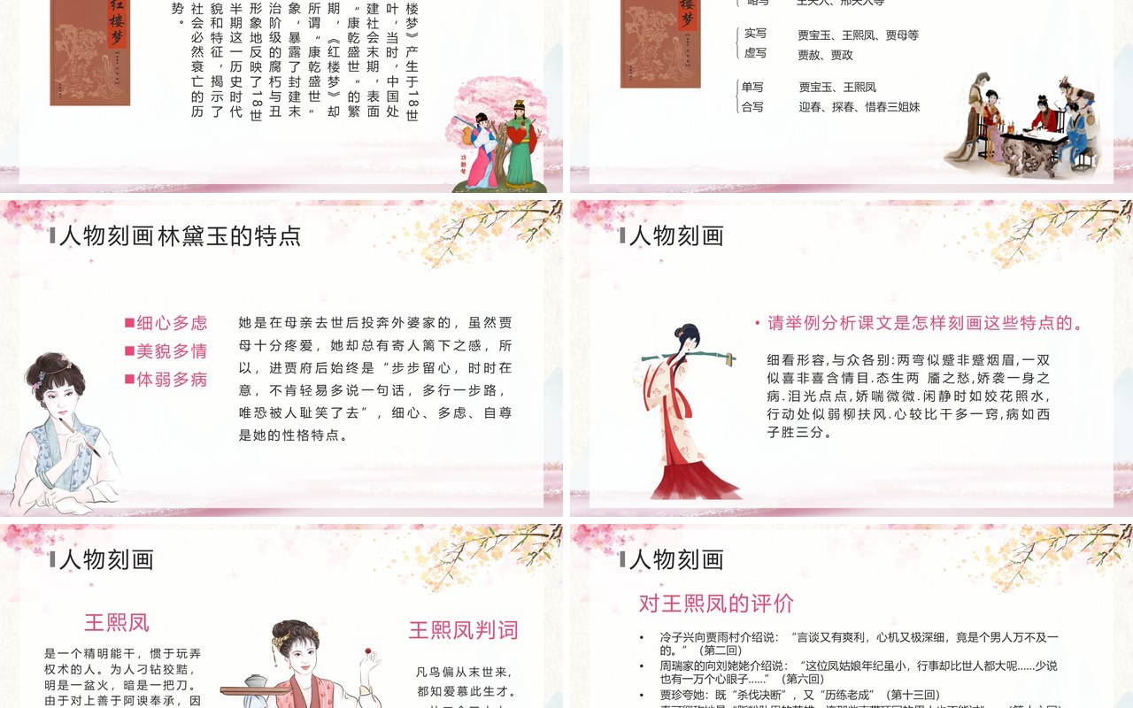 部编版七年级语文下册林黛玉进贾府课件PPT模板