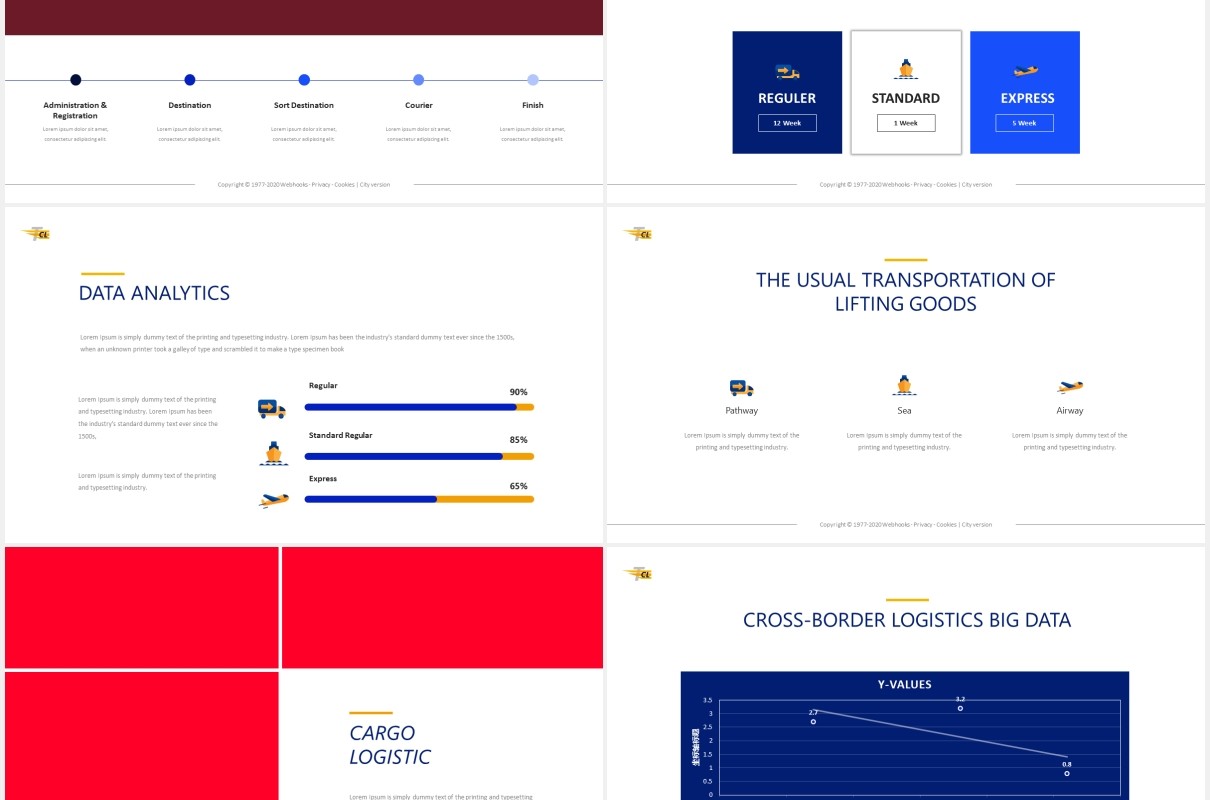 跟踪后勤售后服务PPT图片排版设计素材Tracking Logistic Powerpoint Template