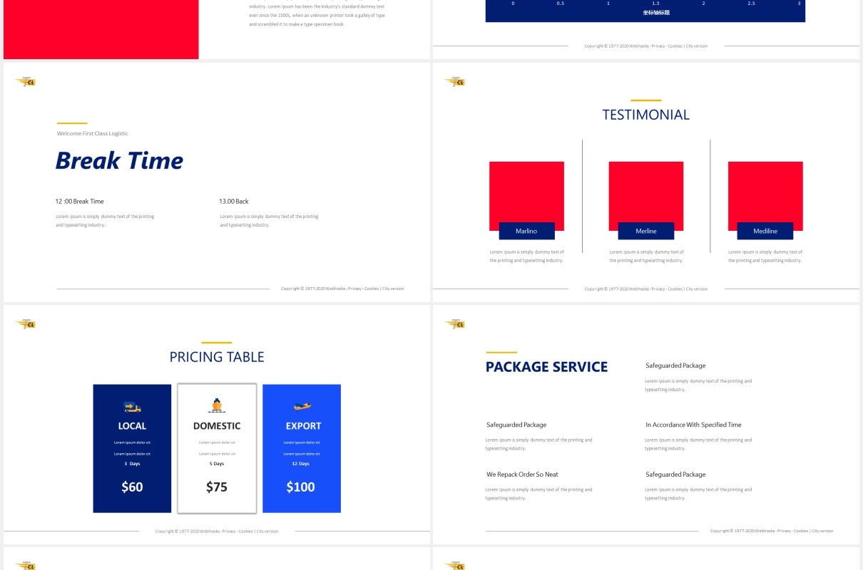跟踪后勤售后服务PPT图片排版设计素材Tracking Logistic Powerpoint Template