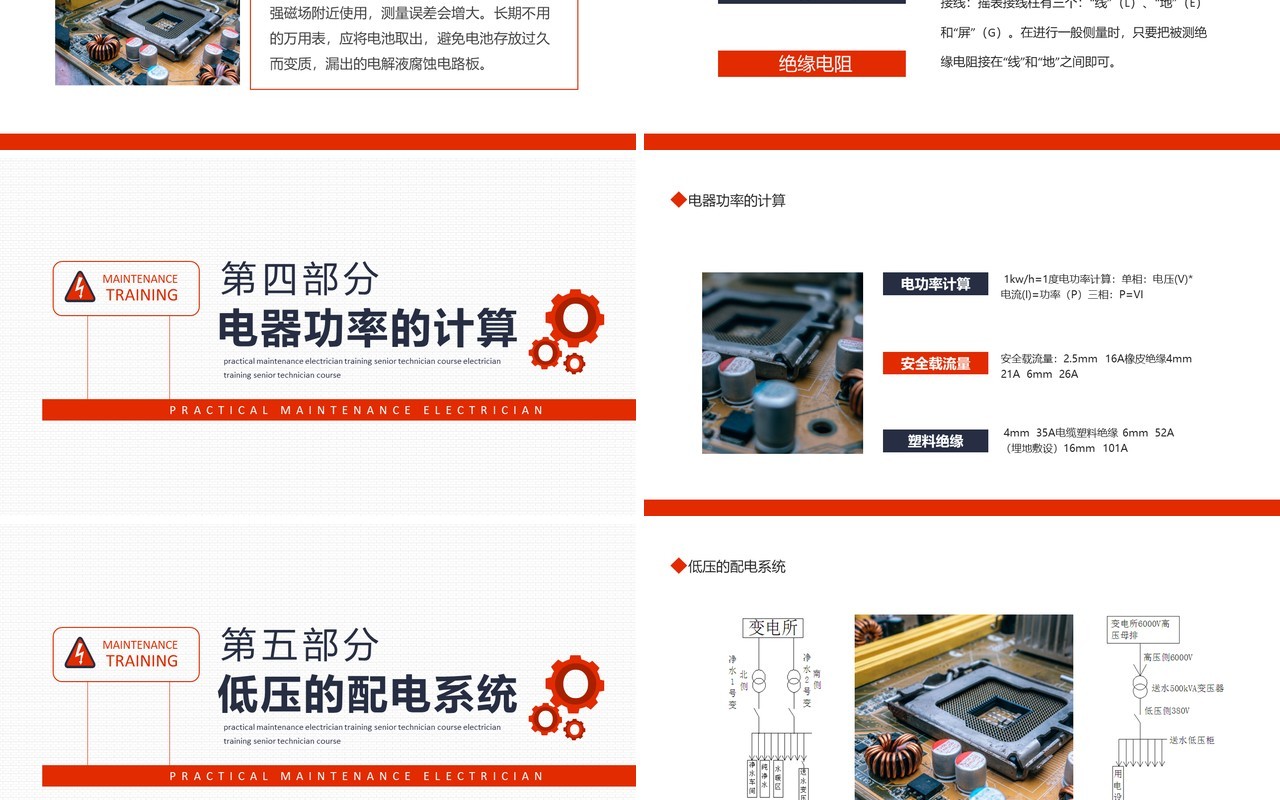 实用维修电工培训高级技工课程动态PPT模板