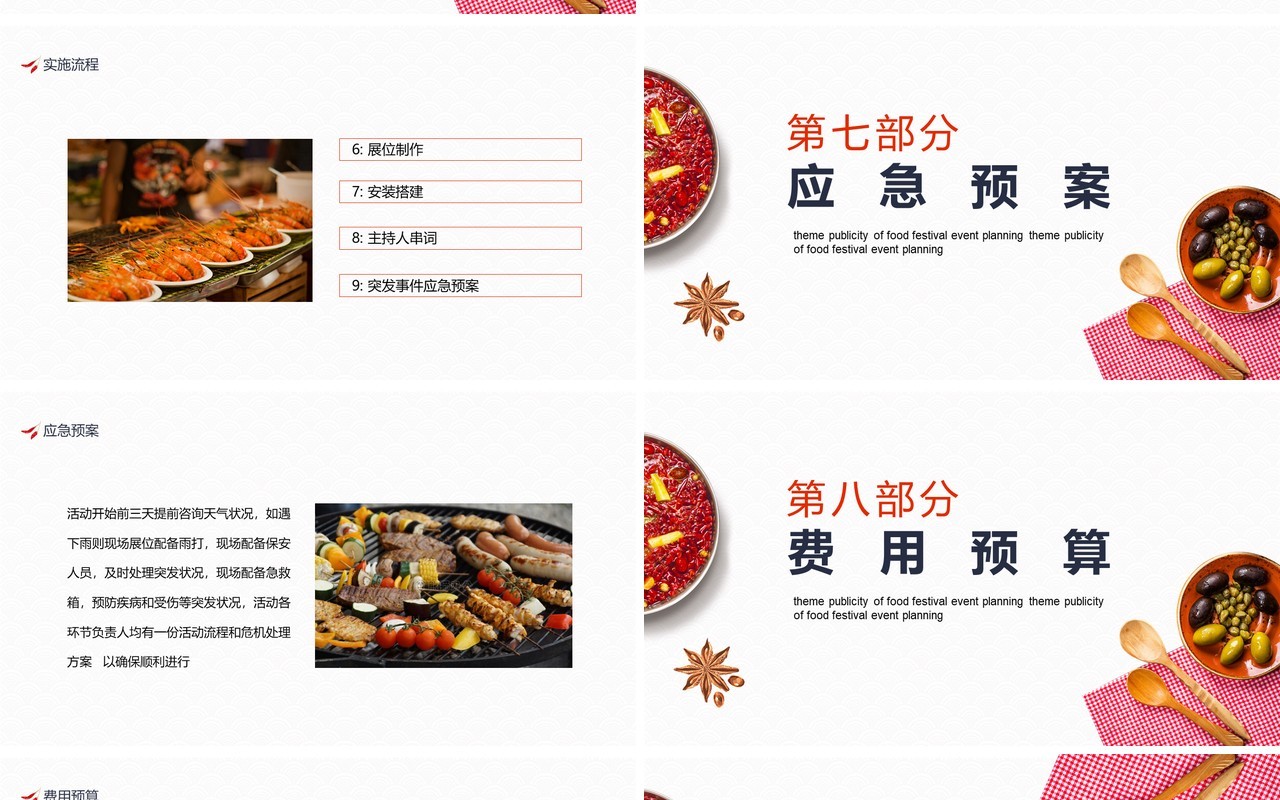 框架完整美食活动节策划方案动态PPT模板