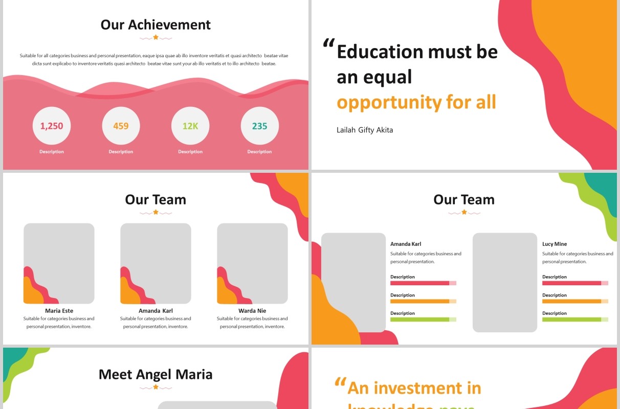 儿童趣味教育培训PPT图片排版设计模板Kids Zone - Playful Powerpoint Template
