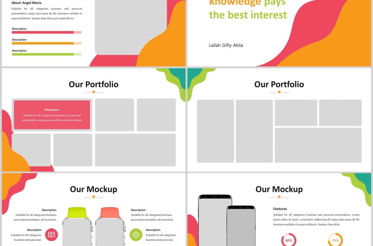 儿童趣味教育培训PPT图片排版设计模板Kids Zone - Playful Powerpoint Template