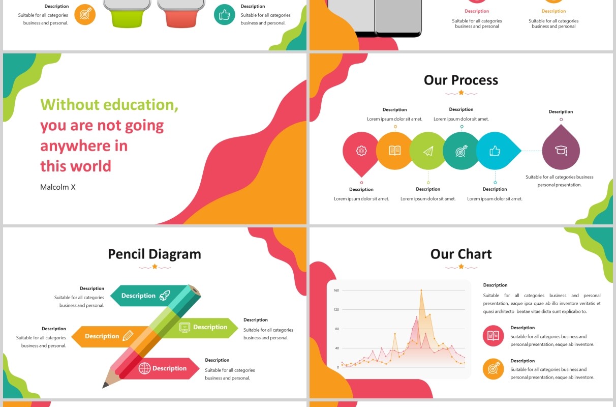 儿童趣味教育培训PPT图片排版设计模板Kids Zone - Playful Powerpoint Template