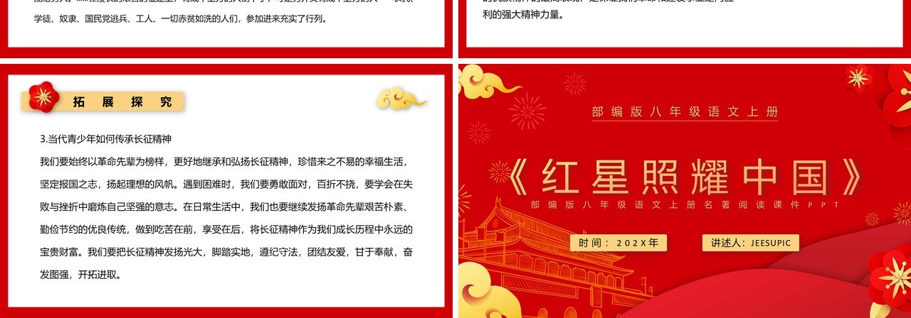 部编版八年级语文下册红星照耀中国课件PPT模板