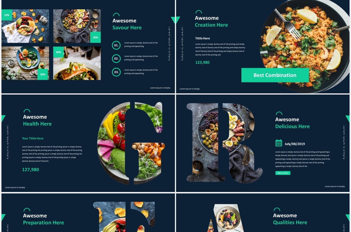 水果美食餐饮宣传展示PPT模板avocado powerpoint template