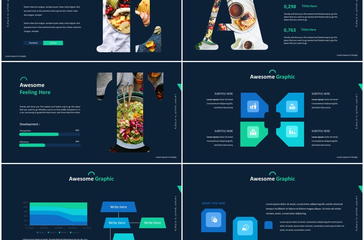 水果美食餐饮宣传展示PPT模板avocado powerpoint template