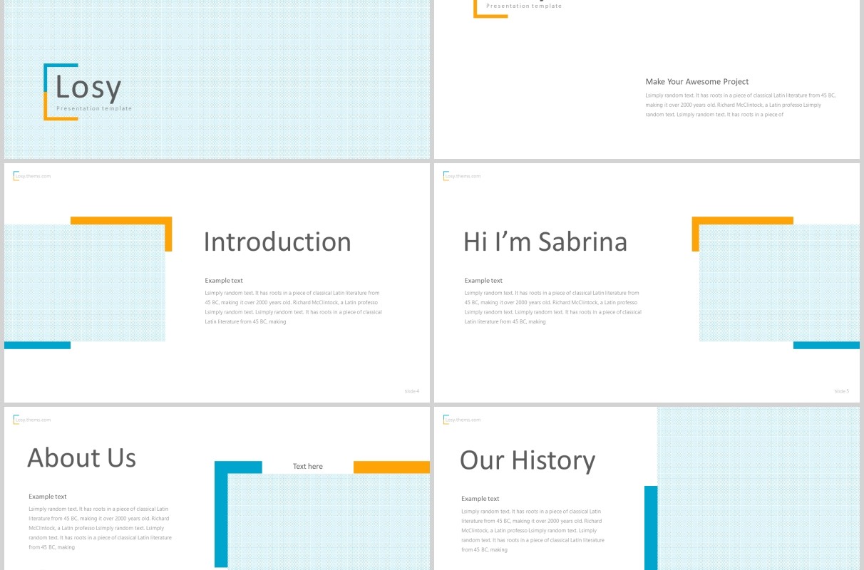 公司介绍企业宣传PPT模板Losy - Powerpoint Template