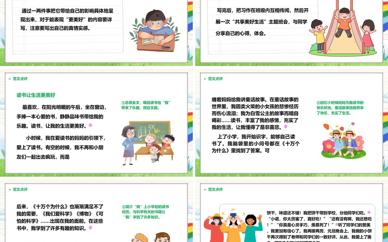 部编版六年级语文上册习作让生活更美好课件PPT模板