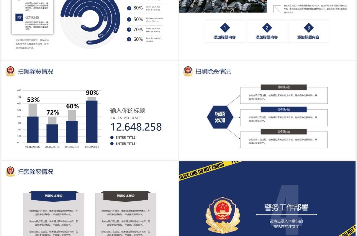 警务公安警察工作汇报总结计划党政PPT模板