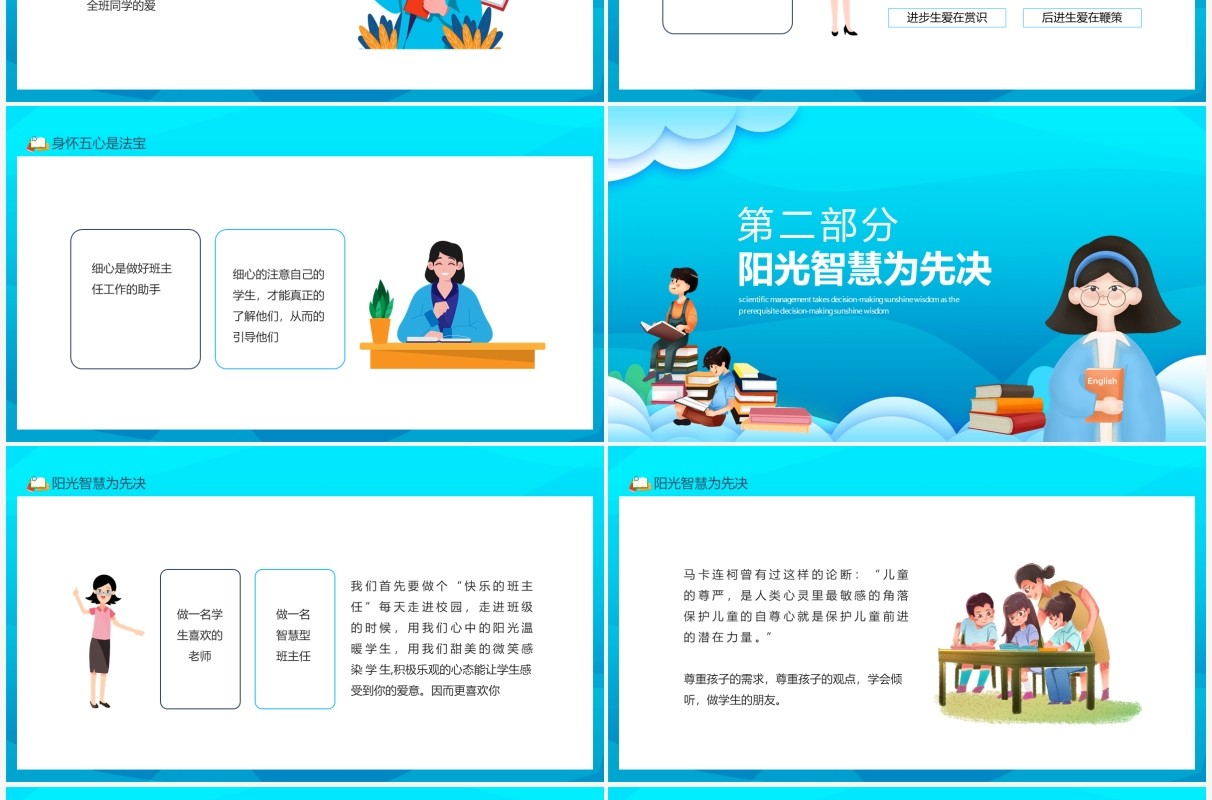 如何做好一名班主任科学管理取决策阳光智慧为先决动态PPT模板