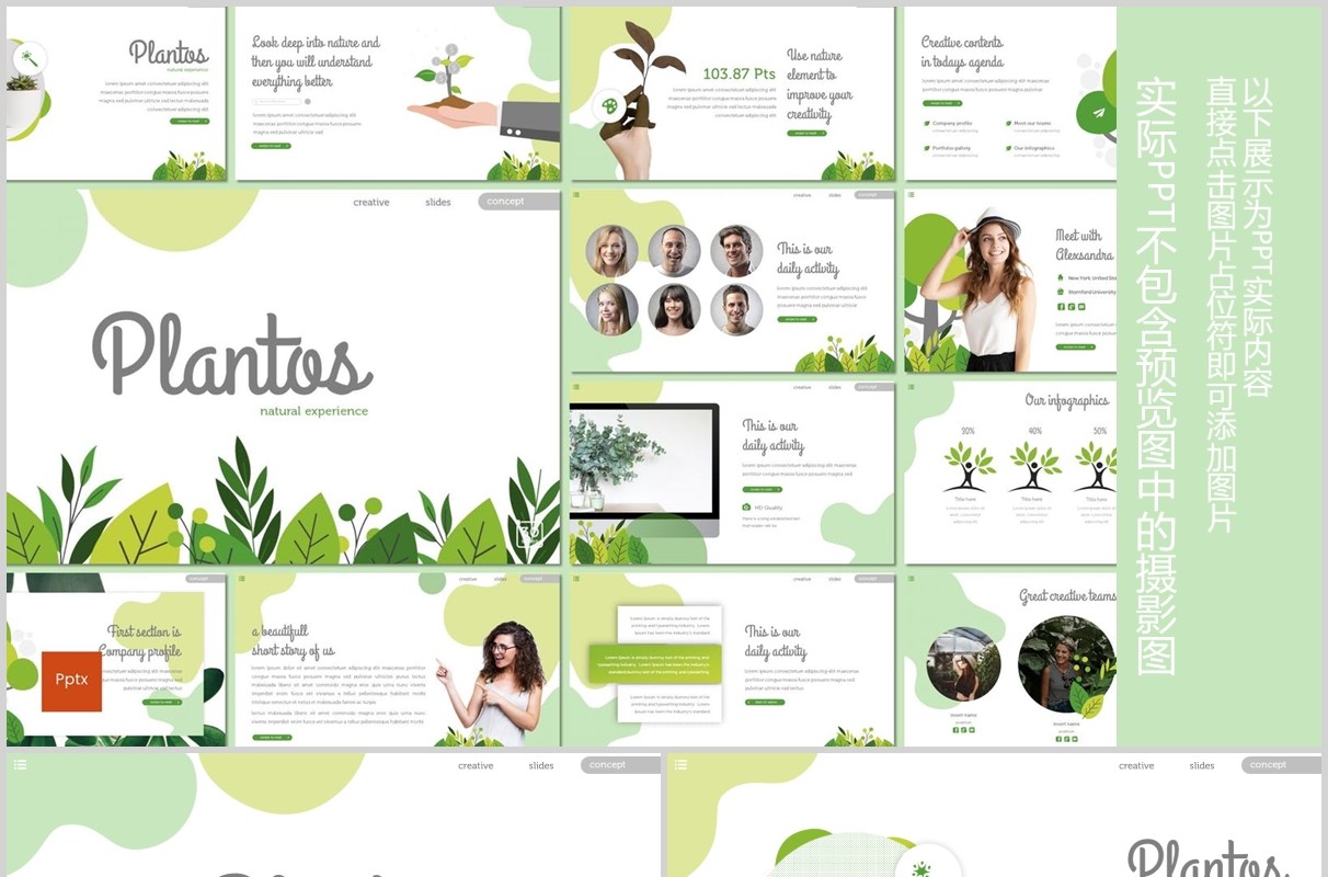 教育信息工作通用PPT模板版式设计Plantos Powerpoint Template