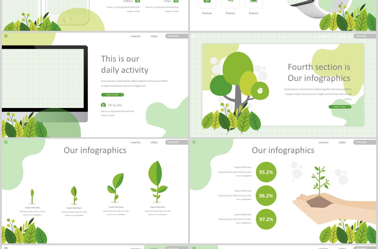 教育信息工作通用PPT模板版式设计Plantos Powerpoint Template