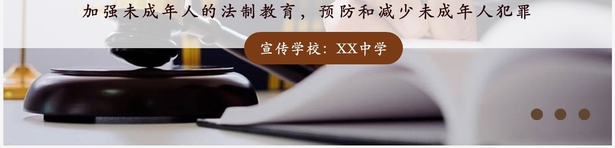 棕色简约风青少年普法宣传教育PPT模板
