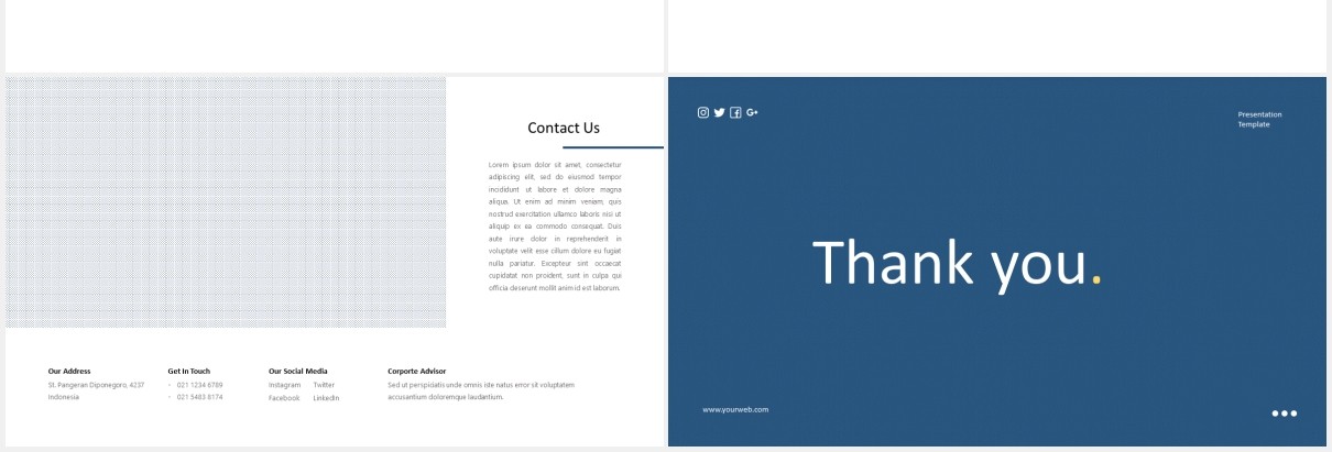 蓝色公司介绍企业宣传图片版式设计PPT模板Corporate Presentation - iWantemp