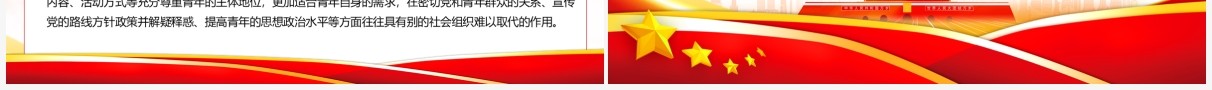 红色党政中国共青团青年政策的演进PPT模板