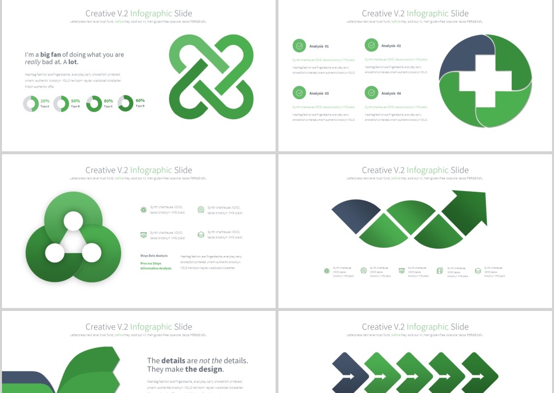 创意PPT信息图表模板Creative V.2 PowerPoint Infographics Slides