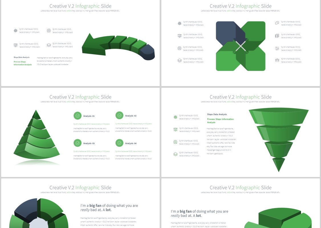 创意PPT信息图表模板Creative V.2 PowerPoint Infographics Slides