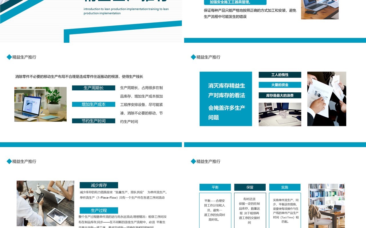 精益生产概论推行培训动态PPT模板