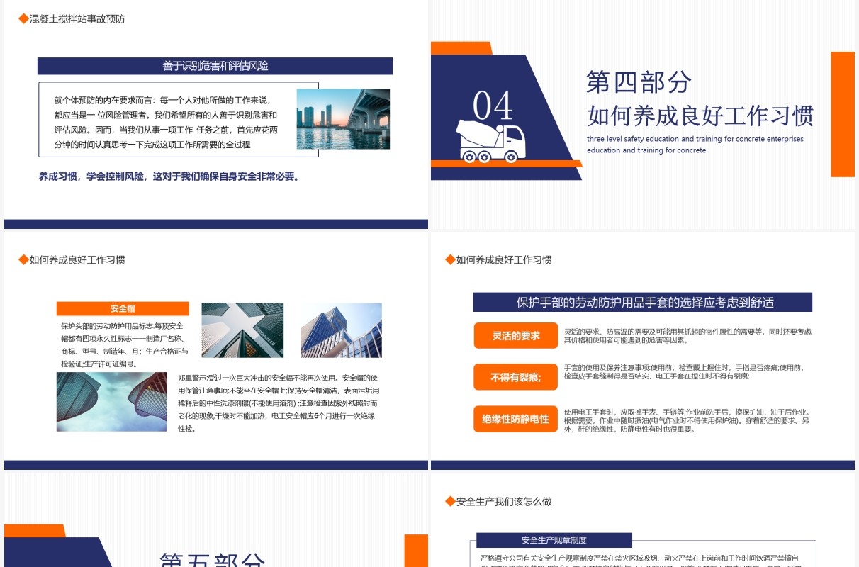 混凝土企业三级安全教育培训动态PPT模板