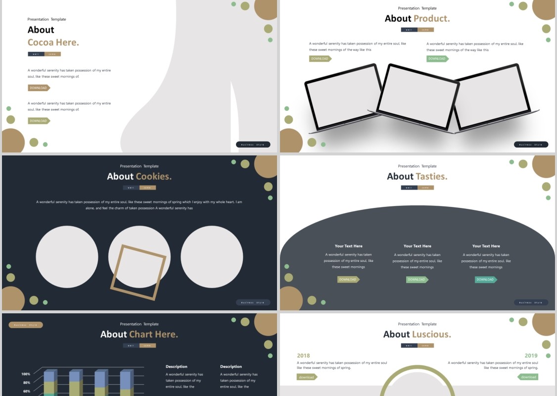 巧克力产品计划书美食餐饮PPT模板Chocolata Powerpoint Template